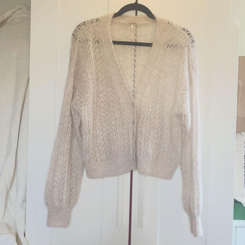 Free People Amelia Cardi medium Oatmeal Heather